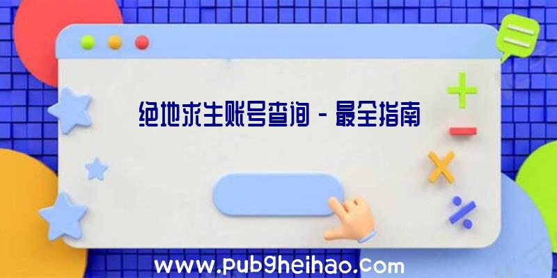 绝地求生账号查询